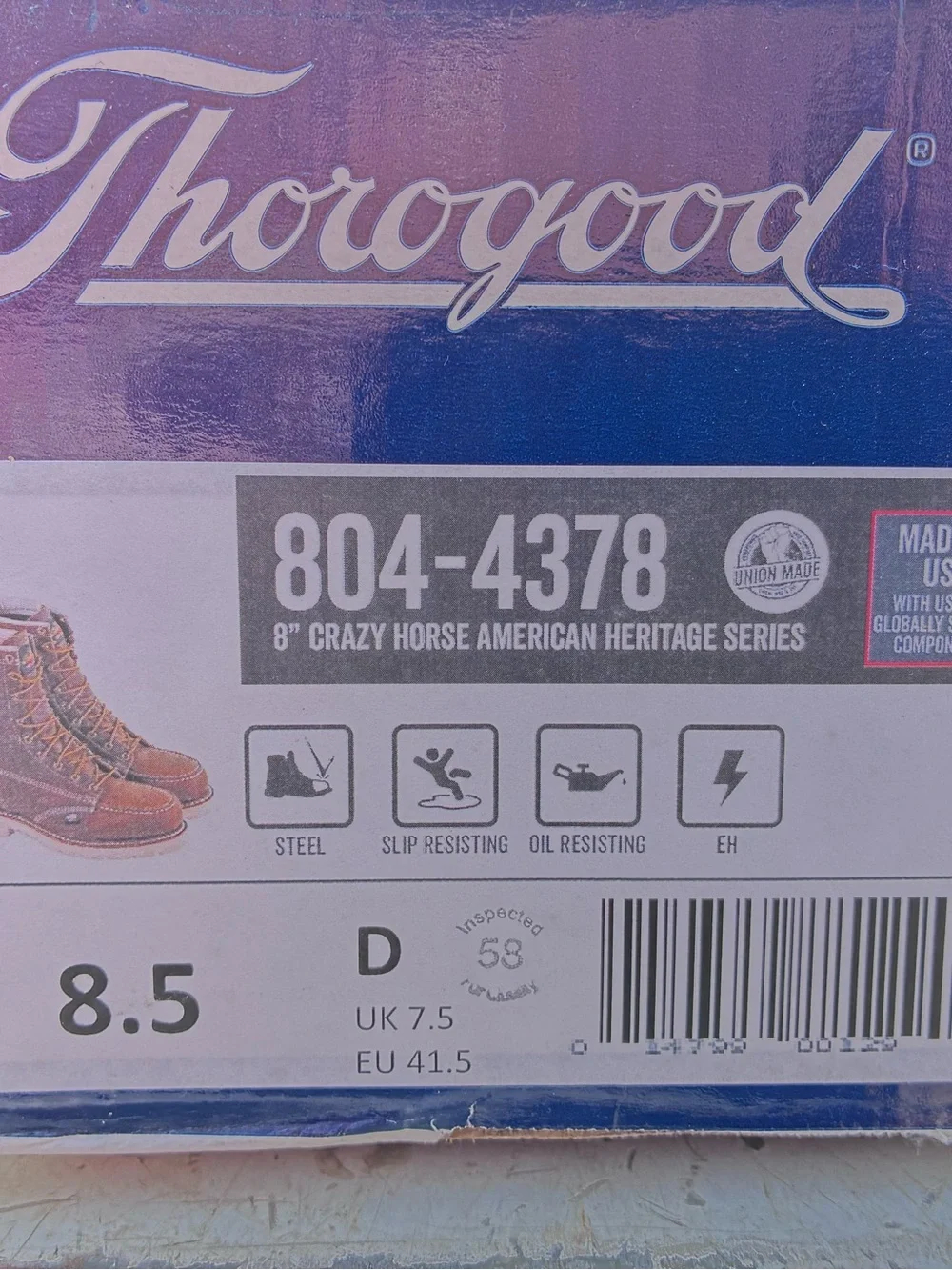 Thorogood Brown Moc Toe Work Boots - Men